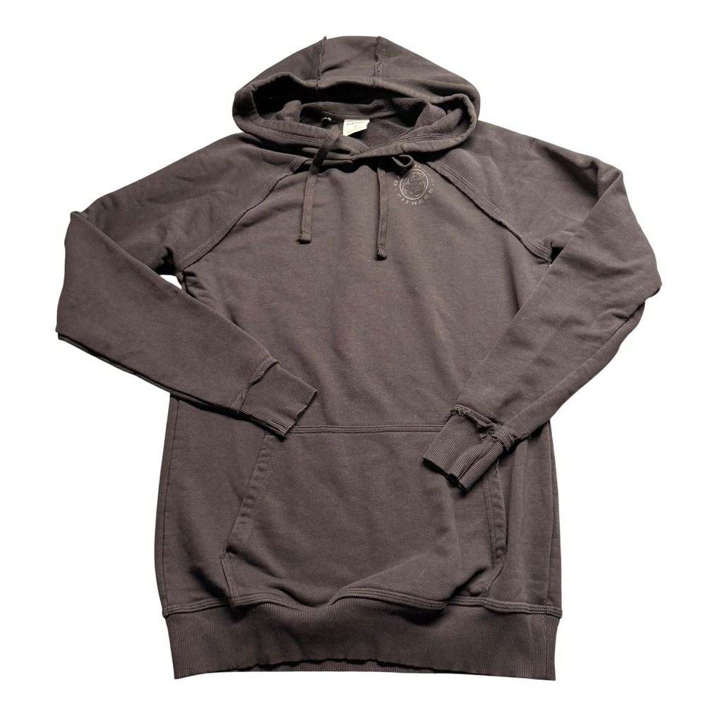 Gymshark Fitness Mens Small Gray Pullover Hoodie Raglan Graphic Sweatshirt S
